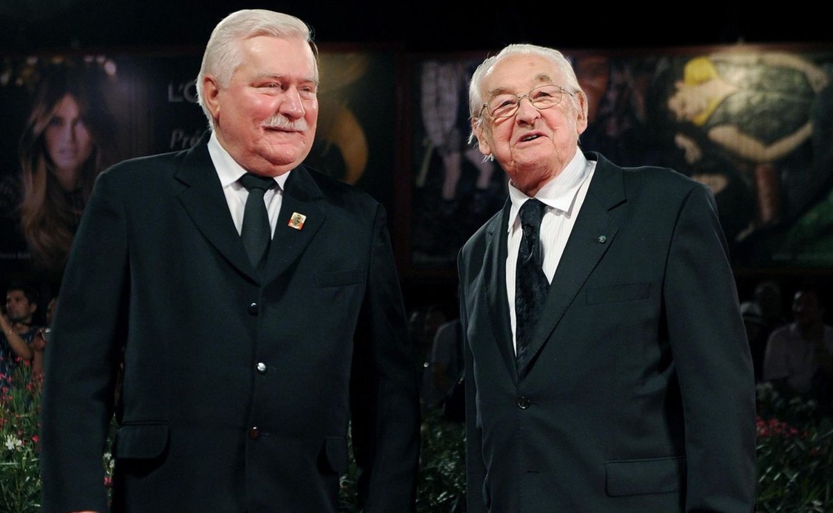 Lech Wałęsa i Andrzej Wajda