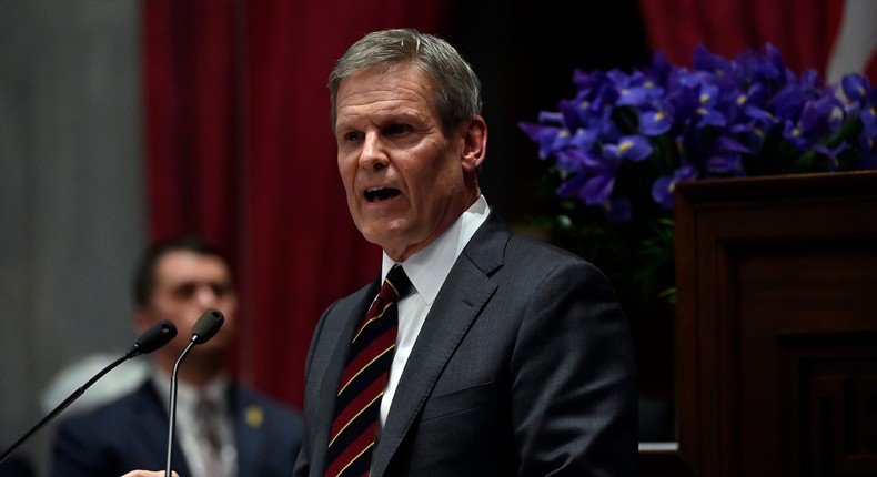 Tennessee Gov. Bill Lee is one of the latest Republican leaders who have targeted drag shows in their state.Mark Zaleski/AP