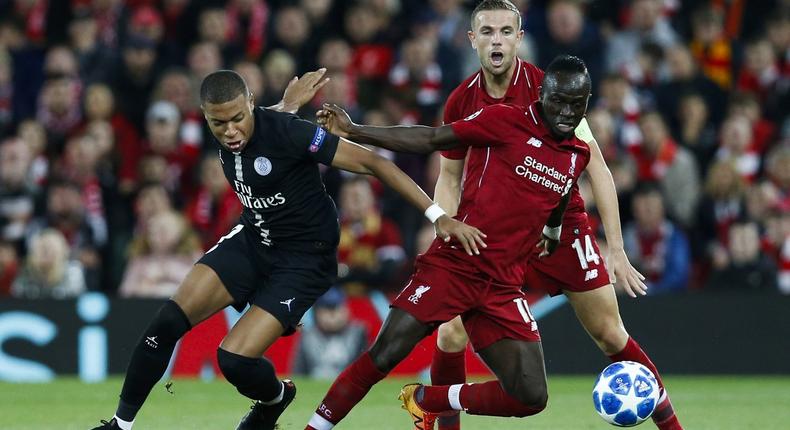 Mbappé (PSG) affronte Sadio Mané (Liverpool) en Ligue des Champions 2019-2020