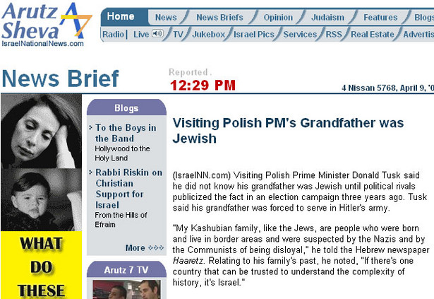 Czy dziadek Tuska był Żydem?
