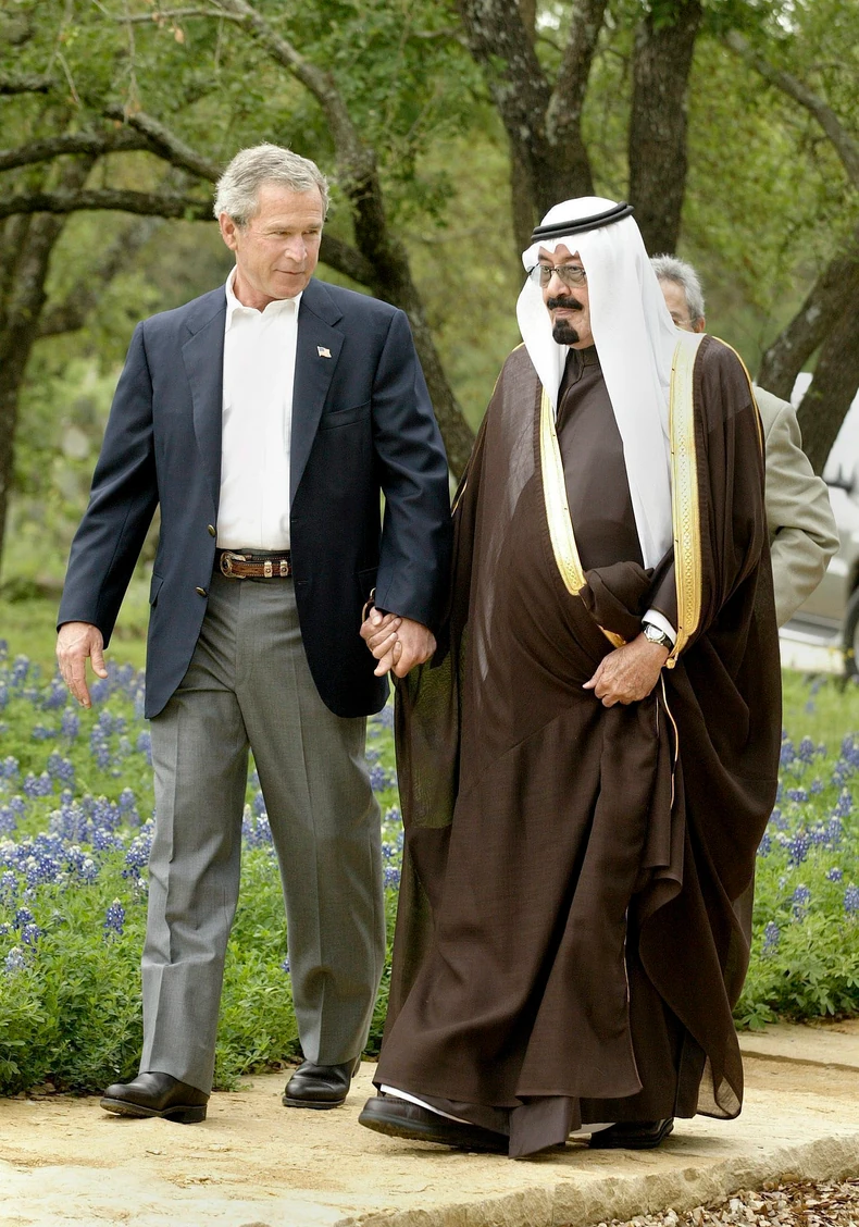 Džordž Buš i krunski princ Abdulah u Teksasu 2005.