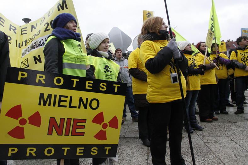 Protesty przeciw elektrowni atomowej w Gąskach