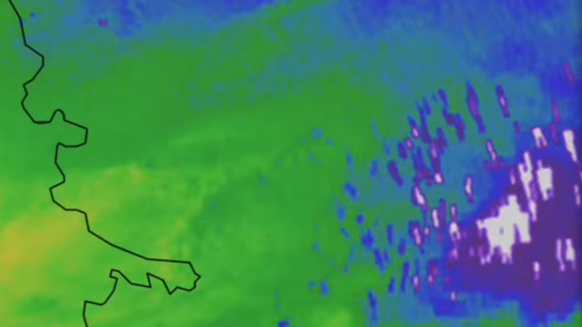 Radarska animacija snega od jutros u severnom delu zemlje