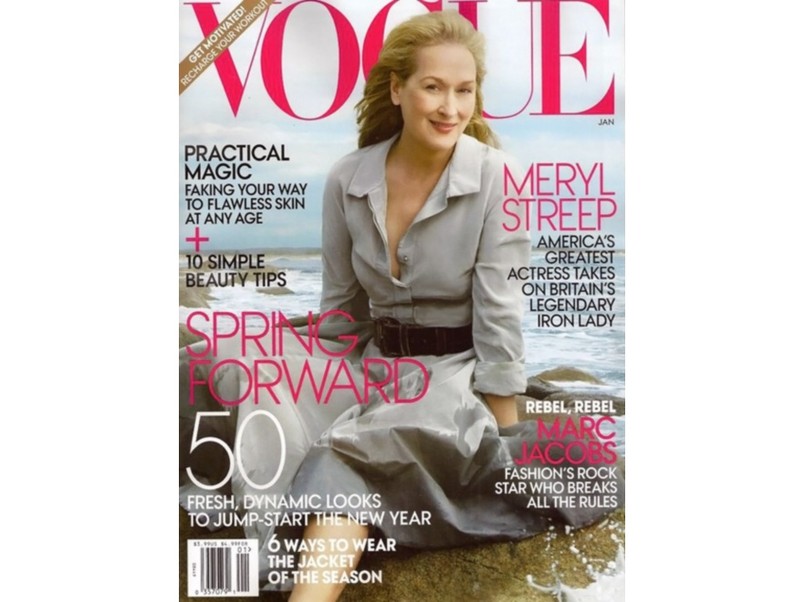 Meryl Streep na okładce magazynu "Vogue".