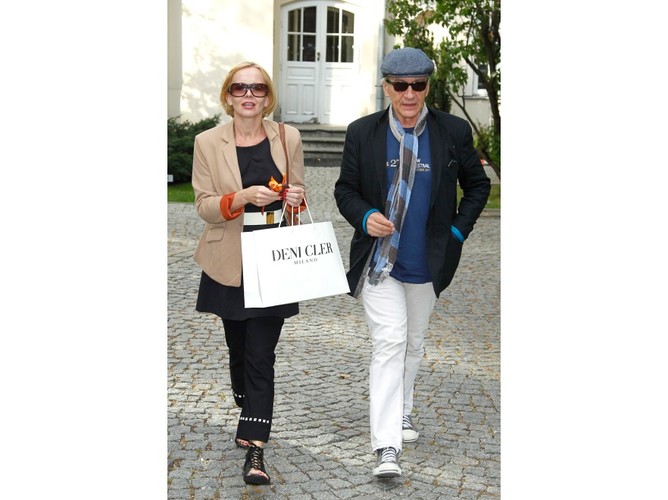 Agnieszka Krukówna na pokazie jesienno-karnawałowej kolekcji Deni Cler Milano.