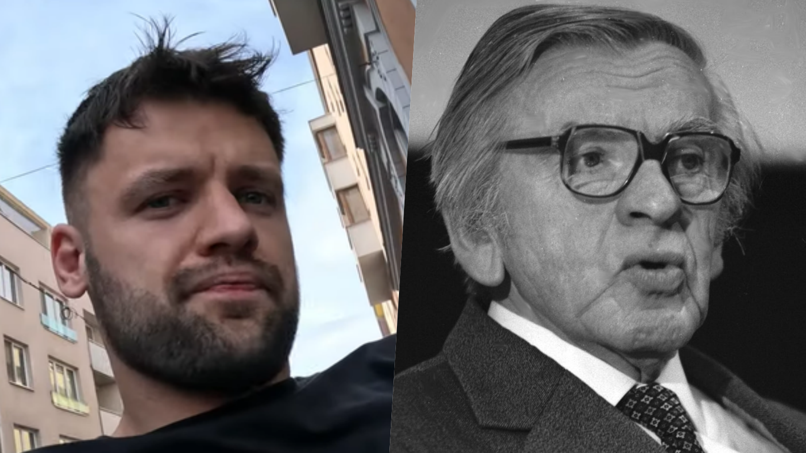 Influencer Filip Sulík a herec Jozef Kroner.