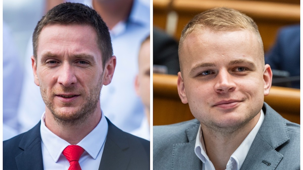 Milan Uhrík a Milan Mazurek