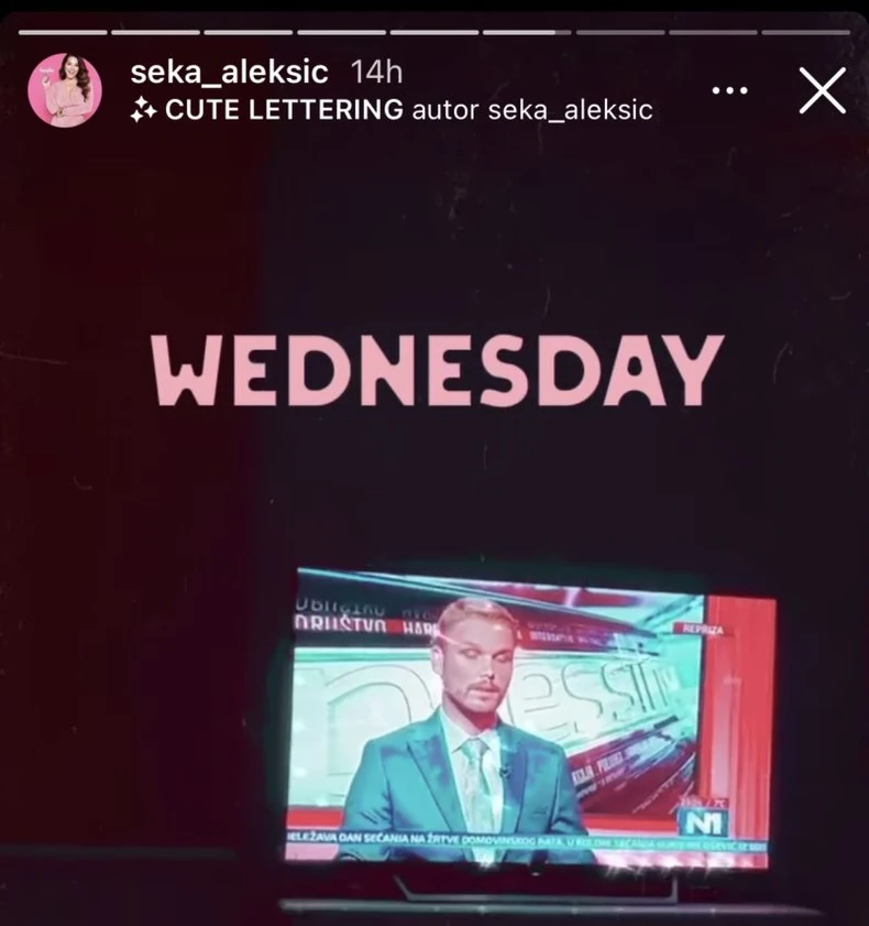 Priču je podijelila i Seka Aleksić na instragramu. 