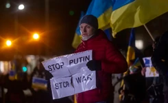 Wiec przeciwko agresji Rosji w Gdańsku. 'Putin, ręce precz od Ukrainy!'