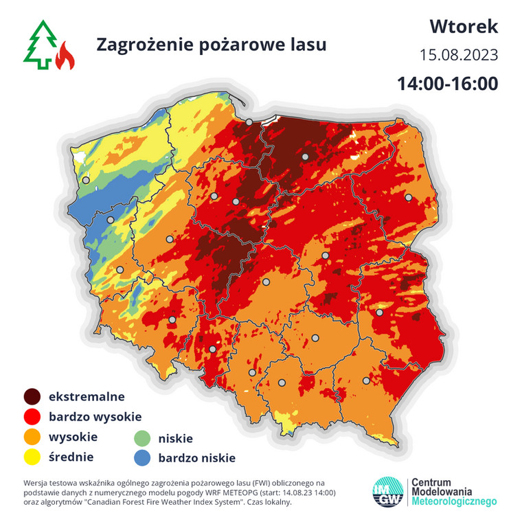 W Polsce znów rośnie zagrożenie pożarowe w lasach