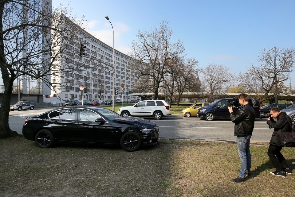 Warszawa: kolizja wiceszefa MON Bartosza Kownackiego