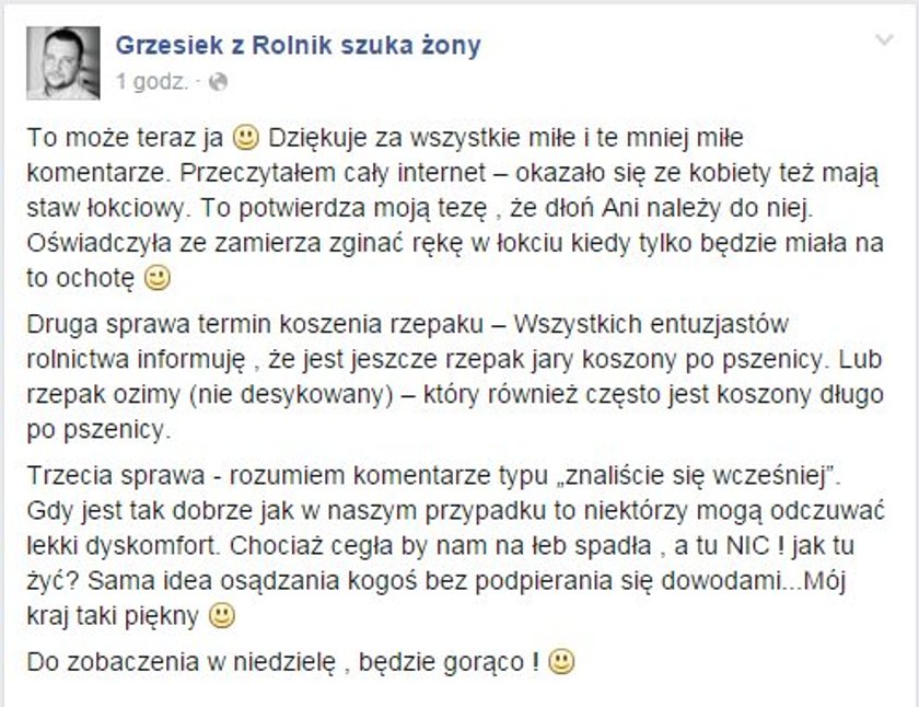 Grzesiek z Rolnik szuka żony