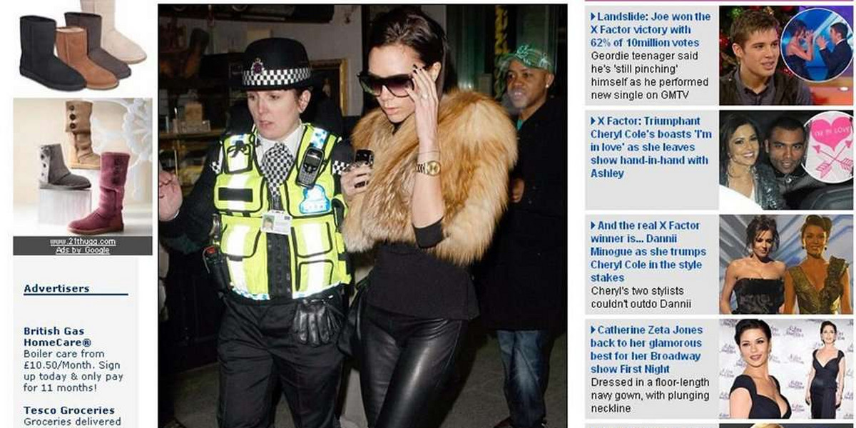 Beckhamowa w rękach policji