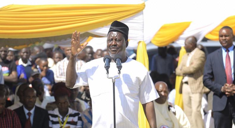 Special AU envoy Raila Odinga during a past public address (Twitter)