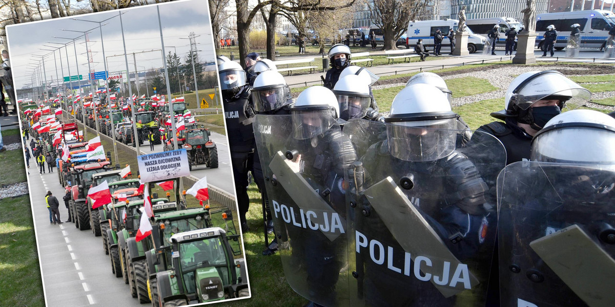 Policja szykuje się na protest rolników w Warszawie.