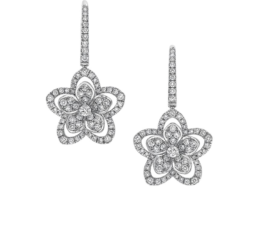 GRAFF DIAMONDS Weissgoldohrhänger mit Diamantpavé für 10'000 Franken.