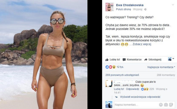 Fanka skrytykowała bikini Chodakowskiej. Trenerka odpowiedziała i rozpętała burzę