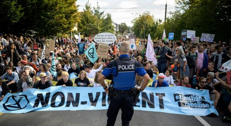 Swiss activists have joined the wave of civil disobedience protesting the lack of government action to tackle climate change