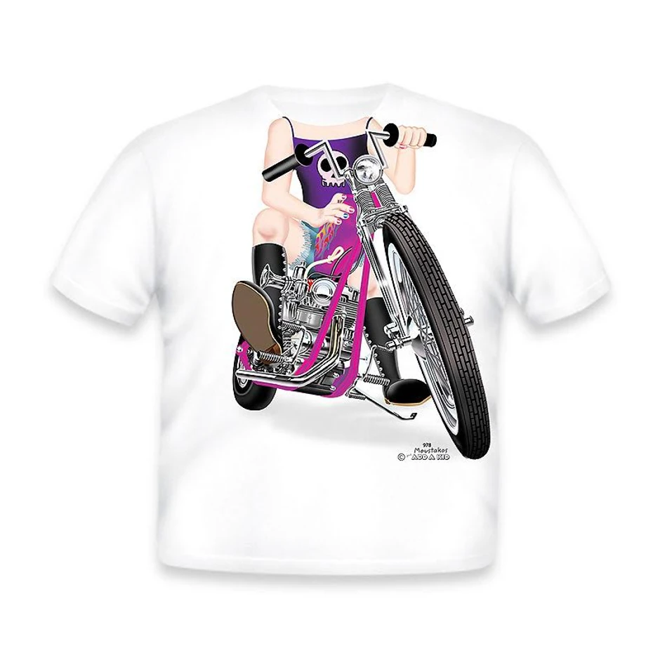 Just Add A Kid Majica Biker Chopper Girl 978