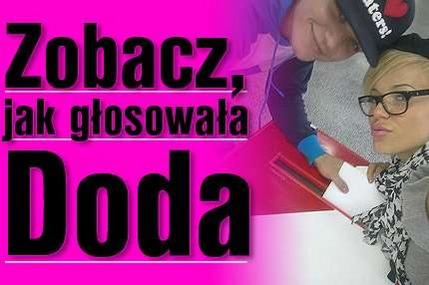 Zobacz jak głosowała Doda