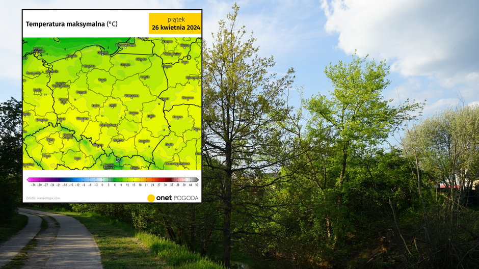 Pogoda na dziś. Do Polski powoli wraca ładna pogoda. To koniec zimna (mapa: meteologix.com)