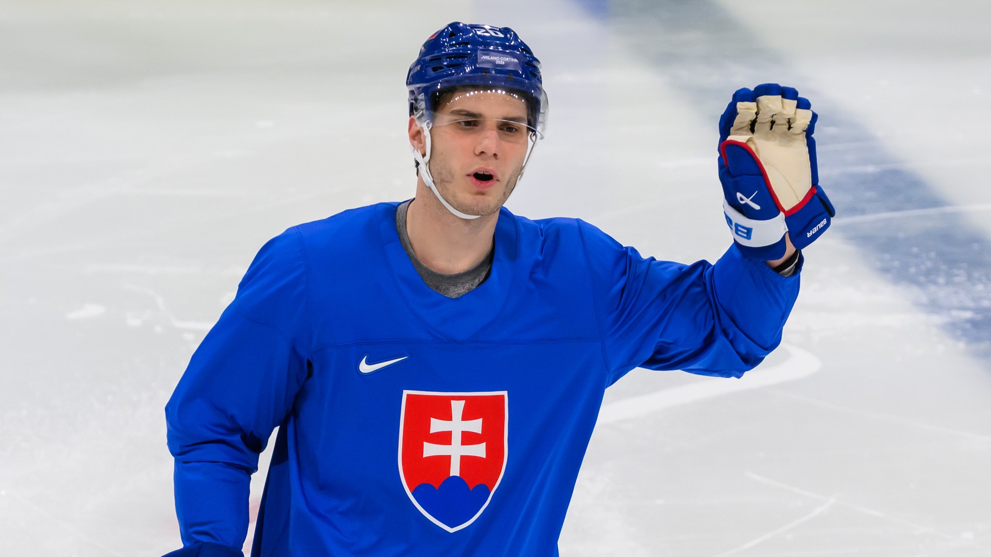 Slovenský hokejista Juraj Slafkovský. 