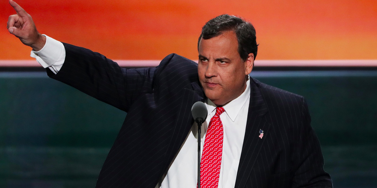Chris Christie at the Republican National Convention.