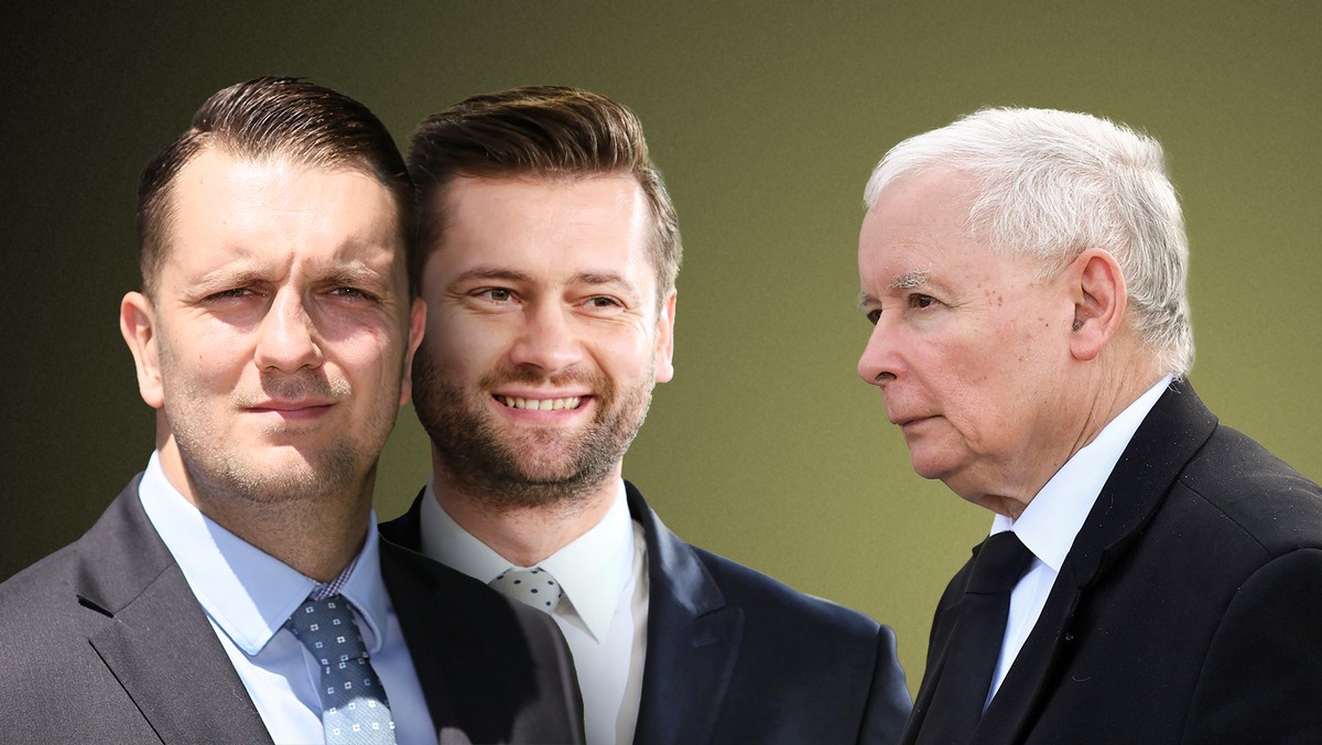 Kamil Bortniczuk, Łukasz Mejza i Jarosław Kaczyński