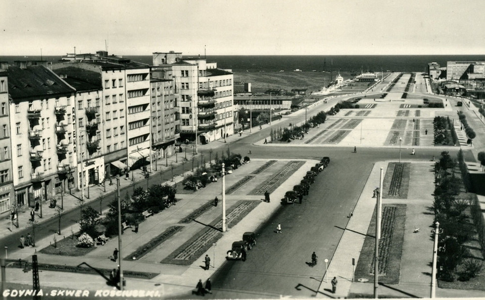 Gdynia, Skwer Kościuszki ok. 1939 r.