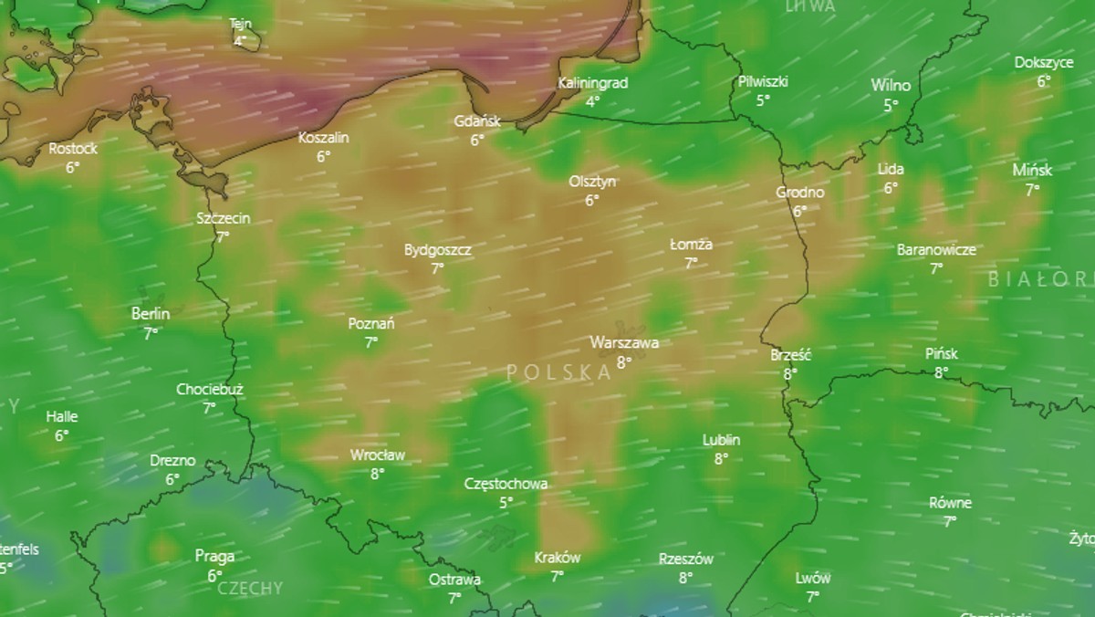 Silny wiatr na północy Polski. IMGW ostrzega - nawet 110 km/h