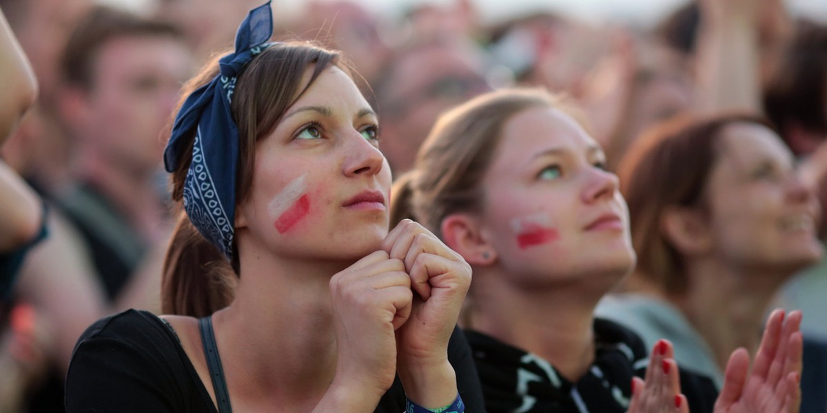 Kibice oglądają mecz Euro 2016