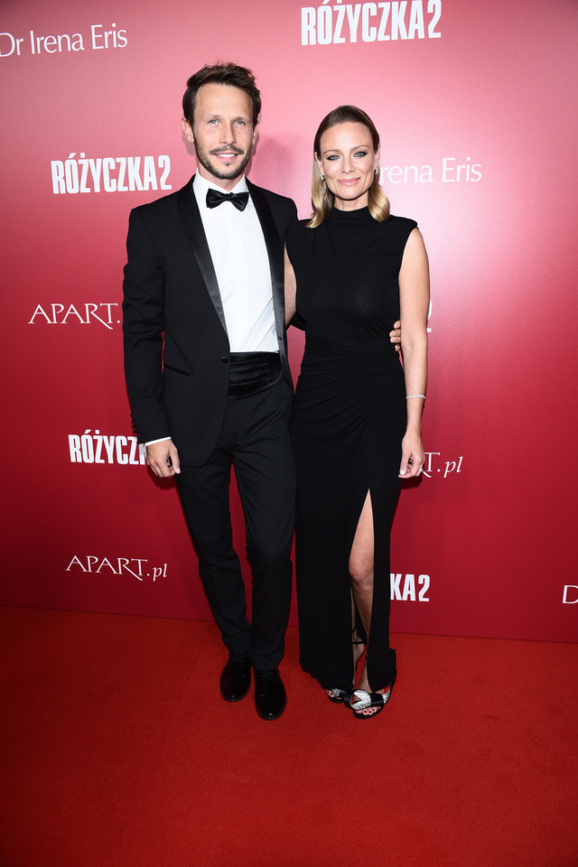 Magdalen Boczarska i Mateusz Banasiuk na premierze filmu "Różyczka 2"