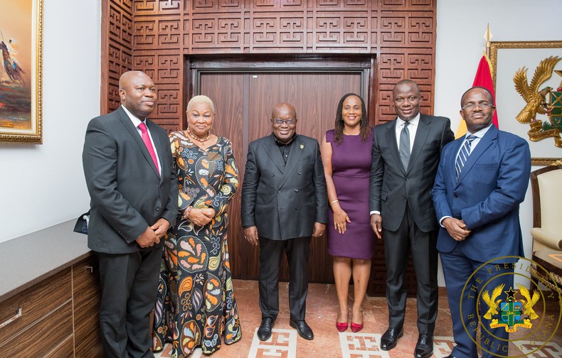 Nana Addo with Apiate Support Fund committee members