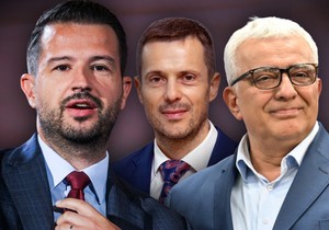 Jakov Milatović. Saša Mujović i Andrija Mandić