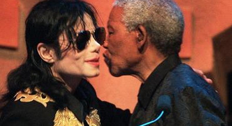 Mandela and Michael Jackson at Kora Awards