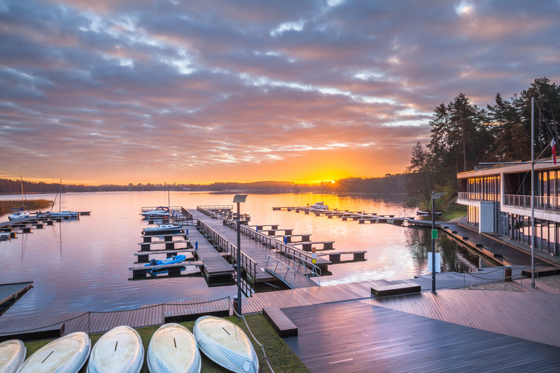 Marina nad jeziorem Ukiel w Olsztynie