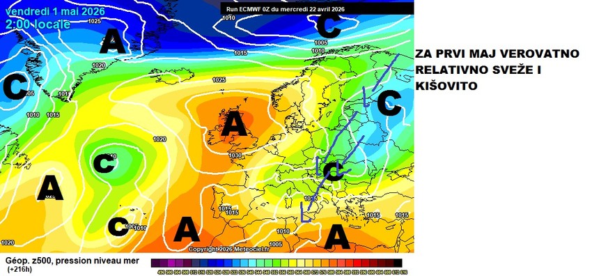 Za Prvi maj najverovatnije sveže i vetrovito