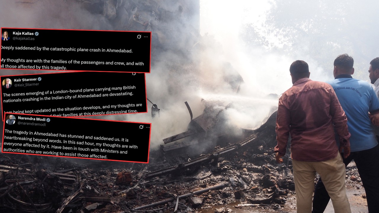 Światowi przywódcy reagują po katastrofie samolotu w Indiach. "Podzielamy wasz ból"