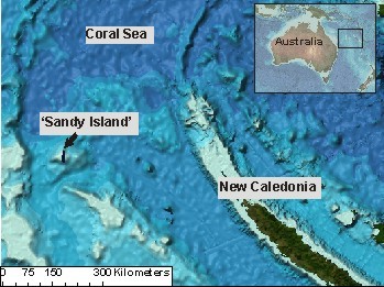 Sandy Island appeared on the maps but never existed [GEBCO]