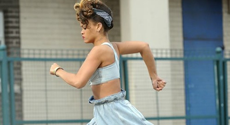 Rihanna on the run 