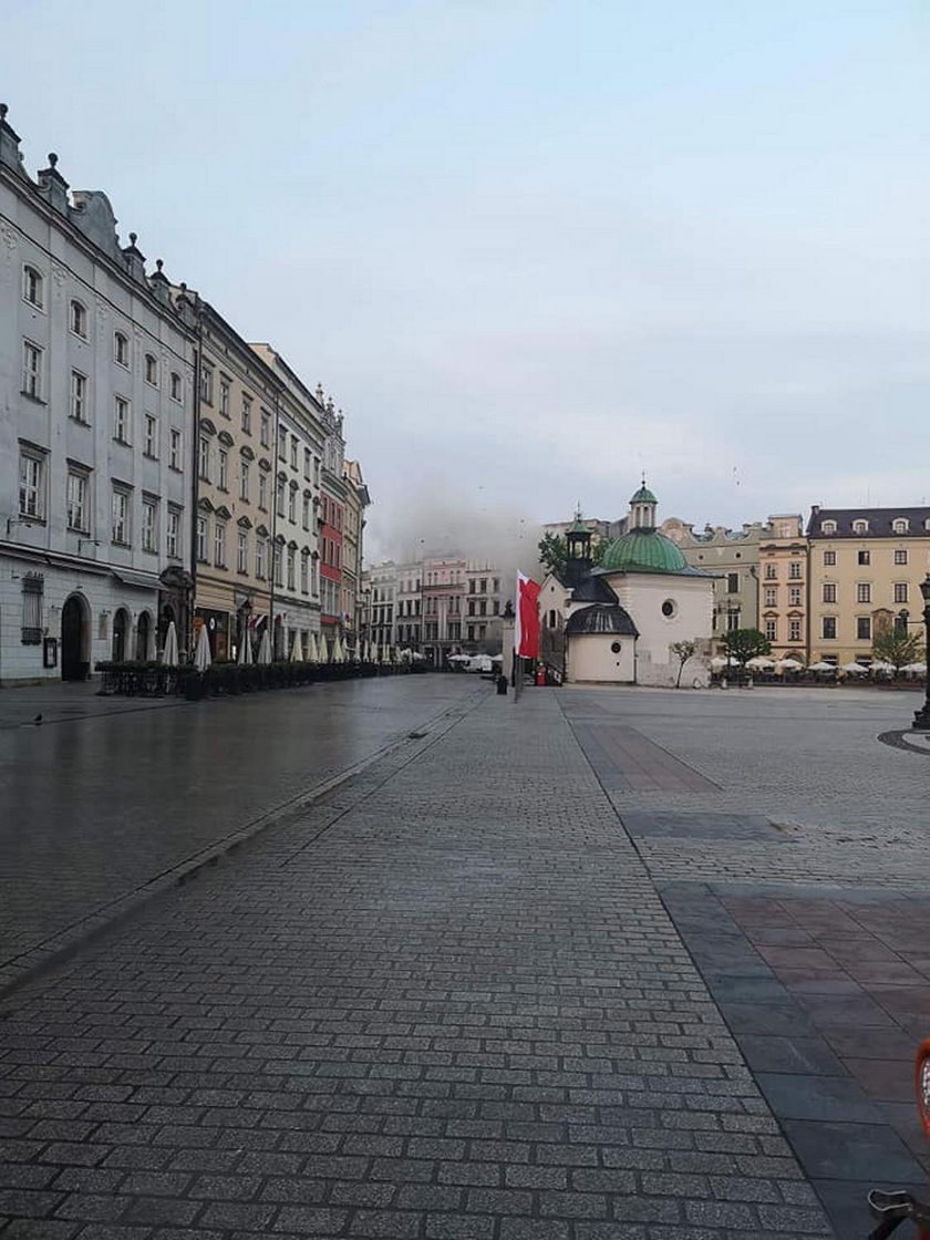 Pożar restauracji Wierzynek w Krakowie