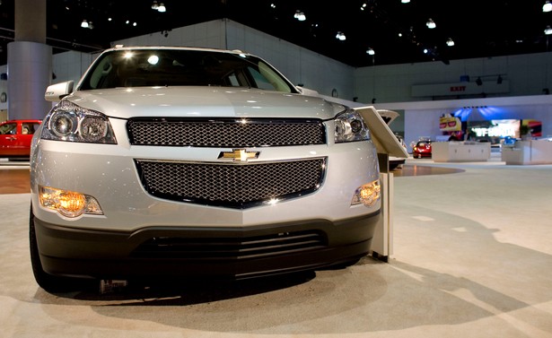 Chevrolet prezentowany przez General Motors podczas listopadowego salonu samochodowego w Los Angeles. Fot. Bloomberg