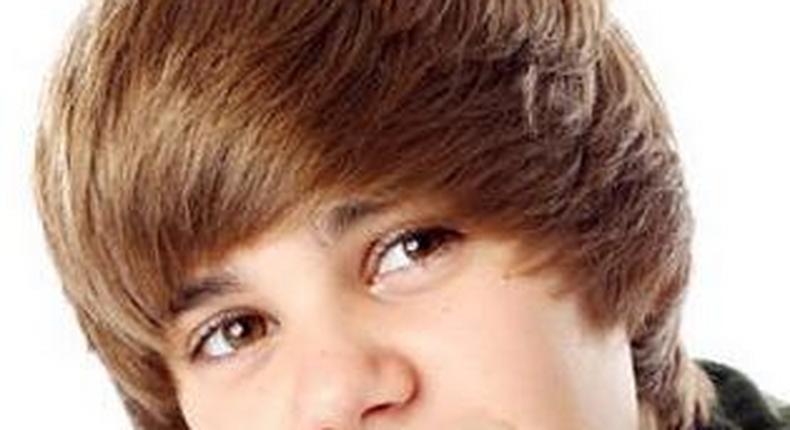 A young, beardless Justin Bieber