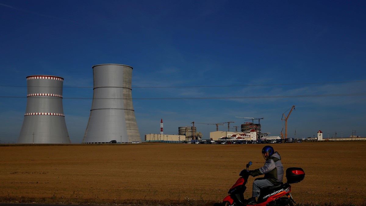 The construction site of the very first Belarusian nuclear power plant, which will have two power-generating units, is seen near the town of Ostrovets