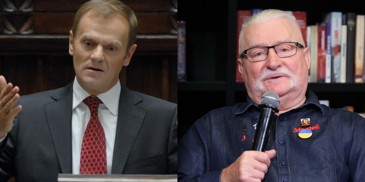 Donald Tusk w 2007 r. i Lech Wałęsa współcześnie. Obaj politycy mają na swoim koncie "gamechangery".