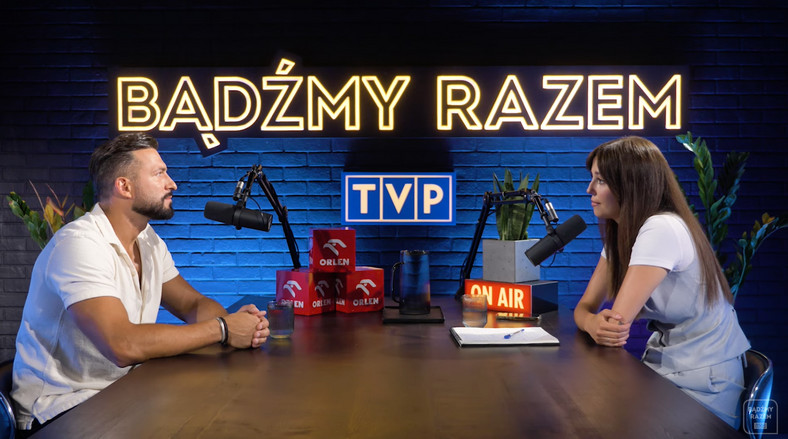 Rafał Maślak i Izabella Krzan w podcaście "Bądźmy razem TVP"