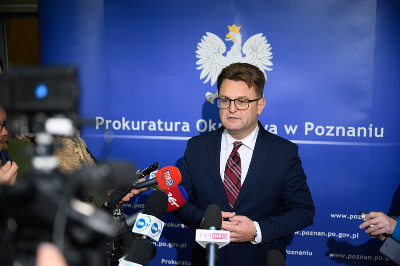 Prokurator Łukasz Wawrzyniak, rzecznik poznańskiej Prokuratury Okręgowej