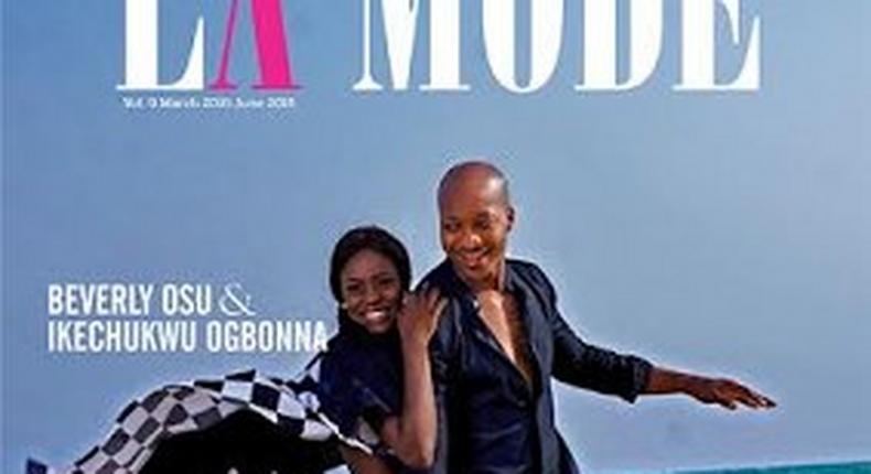 Ik Ogbonna and Beverly Osu on the cover of La Mode magazine