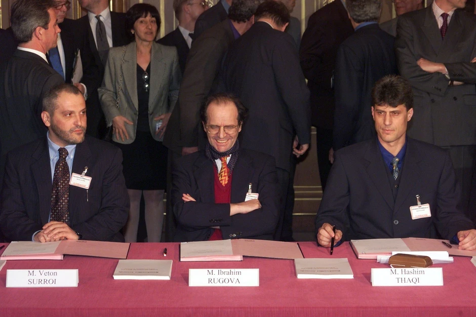 Ibrahim Rugova i Hašim Tači