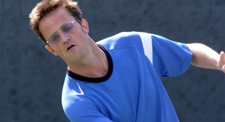 Matthew Perry during The Cystic Fibrosis 19th Annual Celebrity Tennis Tournament To Fund Research Toward A Cure at Manhattan Country Club in Manhattan Beach, California, United States.John Heller/WireImage